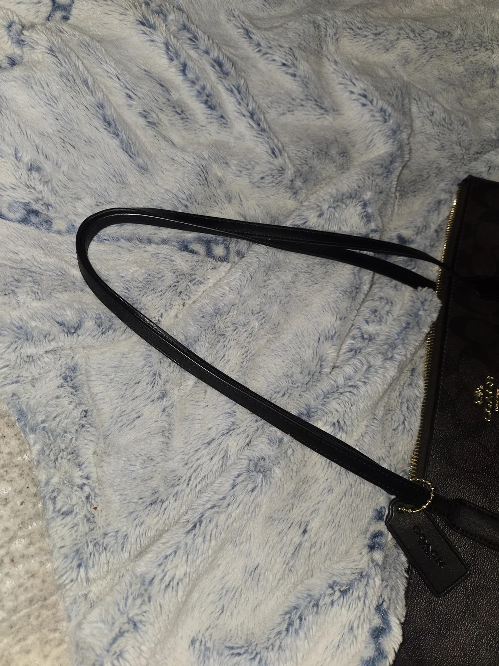 Coach Signature Brown Tote Bag with Black Straps - Picture 13 of 14